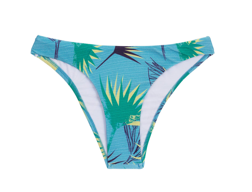 Hellblauer Bikini Tanga Gemustert Bottom Flower Geometric Cortinao