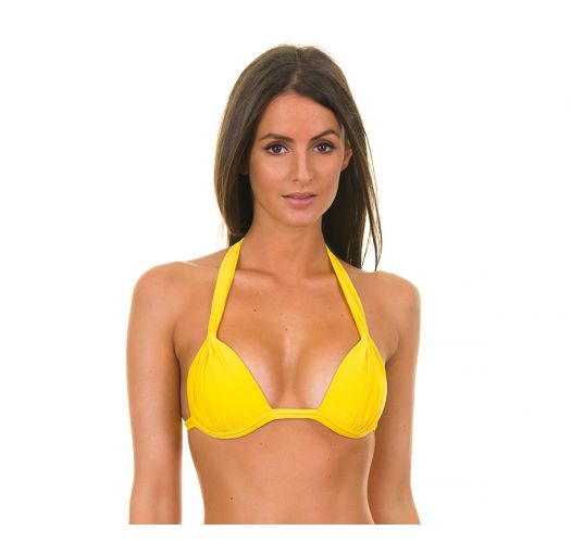 Triangel Bikinitop mit Pads, gelb - Ipe Tri Fixo