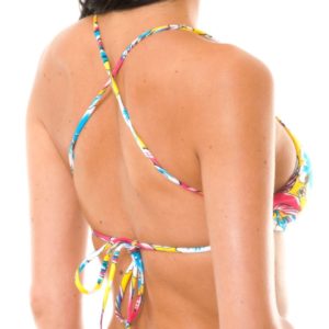 Sportliches brasilianisches Bikini Top gelb gemustert - Rio de Sol