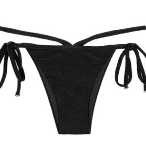 Texturierte Strappy Bikinihose, mit Seitenschnüre schwarz - Rio de Sol