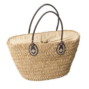 Strandkorb-Tasche Strohfarben - Natural Straw Bag