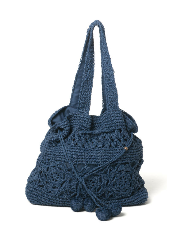 Navy Strandtasche gehäckelt - Navy Crochet Bag