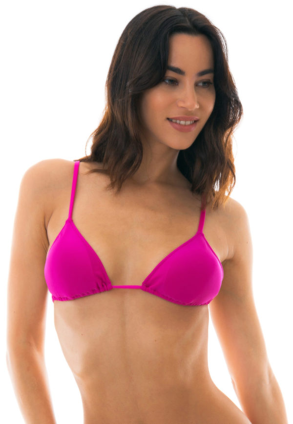 Rosa Triangel Bikini Top mit geraden Trägern - Top Amaranto Arg Fixo