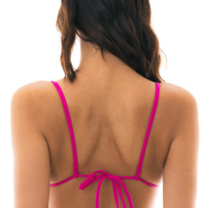 Rosa Triangel Bikini Top mit geraden Trägern