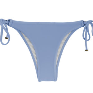 Denimblaue Scrunch Bikinihose mit Accessoire