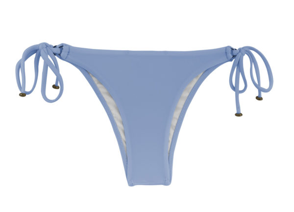 Denimblaue Scrunch Bikinihose mit Accessoire